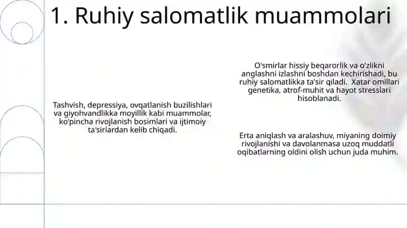 Oʻsmirlik davrida psixik rivojlanishning umumiy tavsifi 3