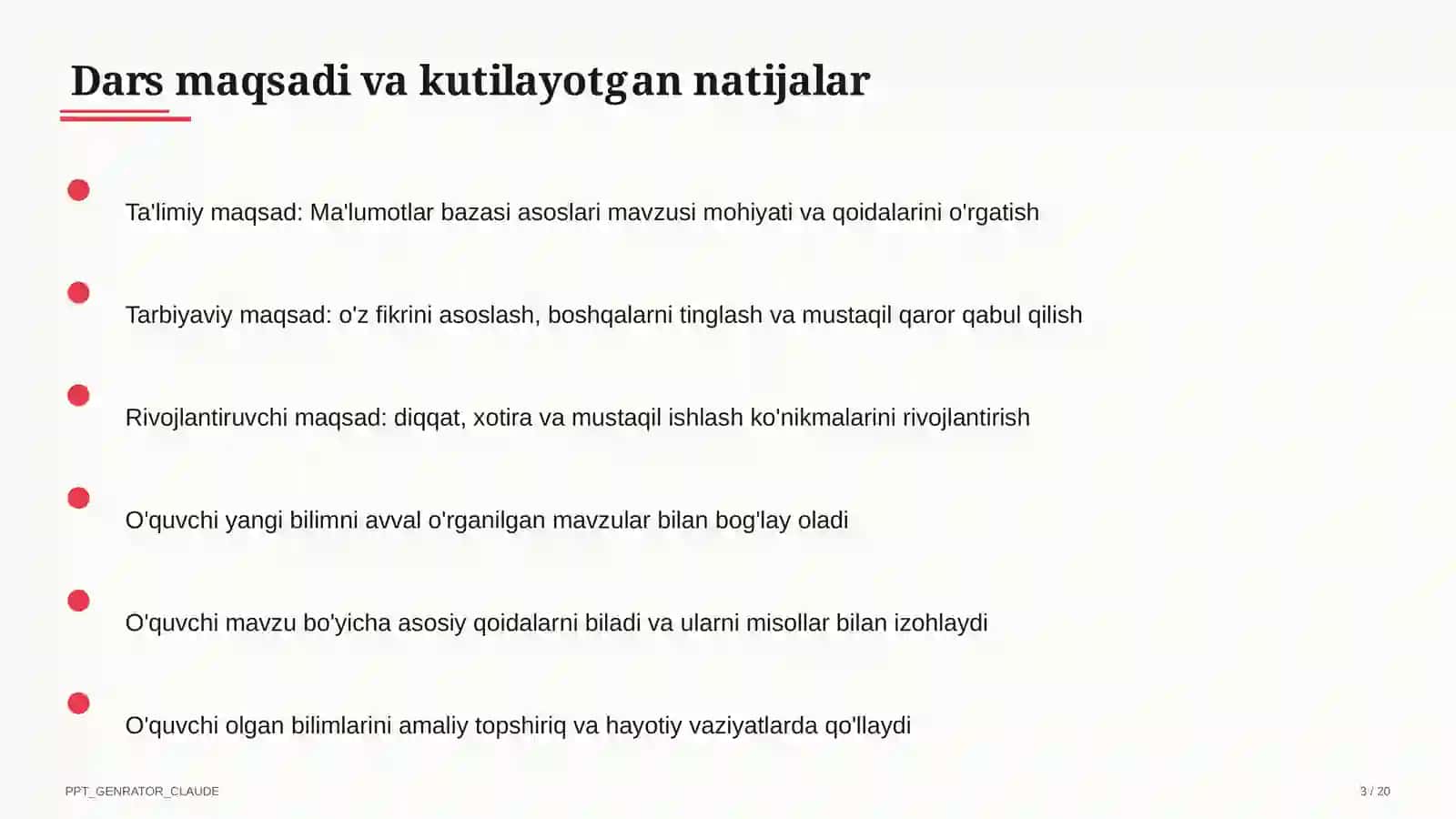 Ma'lumotlar bazasi asoslari (9-sinf) 3