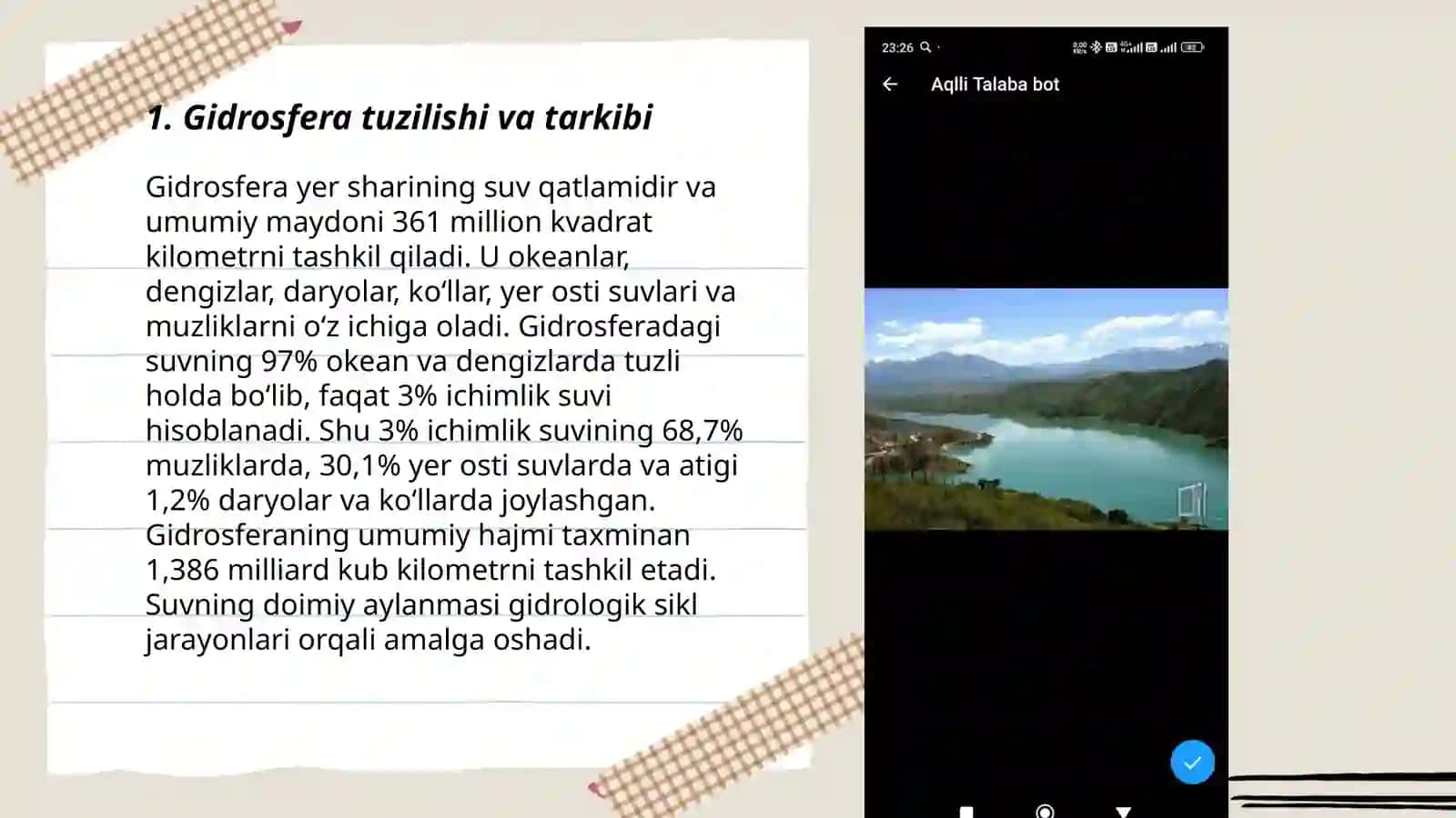 Yerning Gidrosfera qobig’ining tuzilishi 3