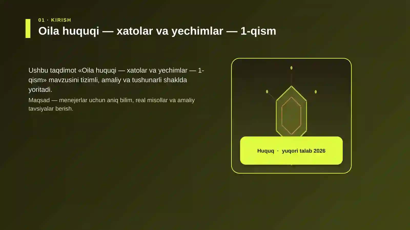 Familia huquqi — xatolar va yechimlar — 1-qism 3