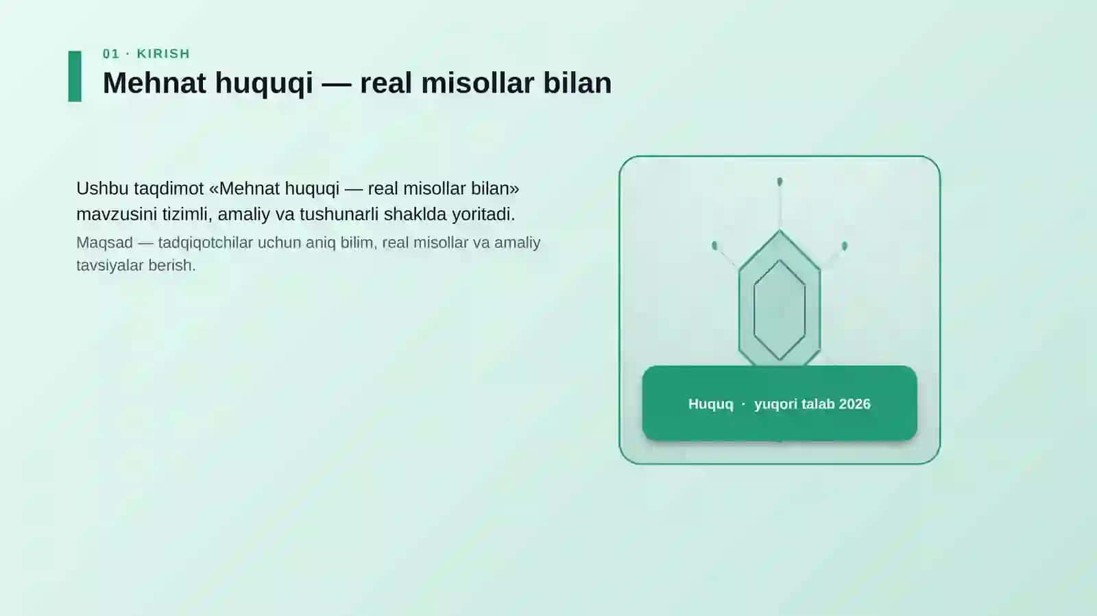 Mehmat huquqi - Real Misollar bilan 3
