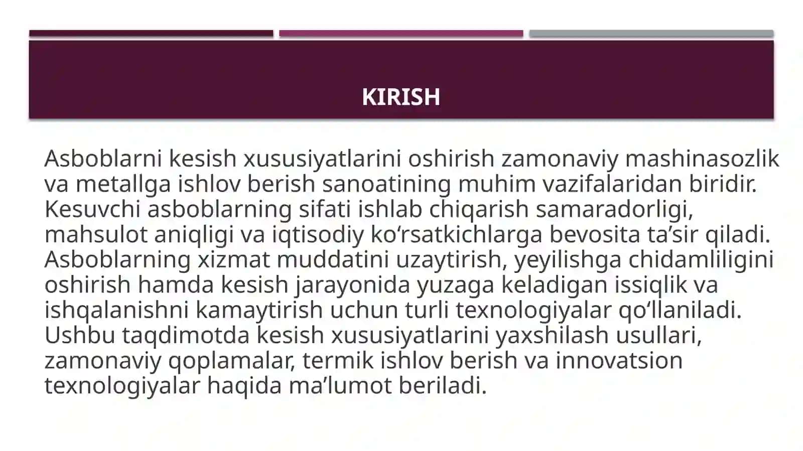 Asboblarni kesish xususiyatlarini oshirish usullari va ularning texnologiyasi 3