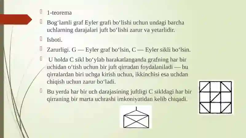 Eyler va Gamilton graflari 3