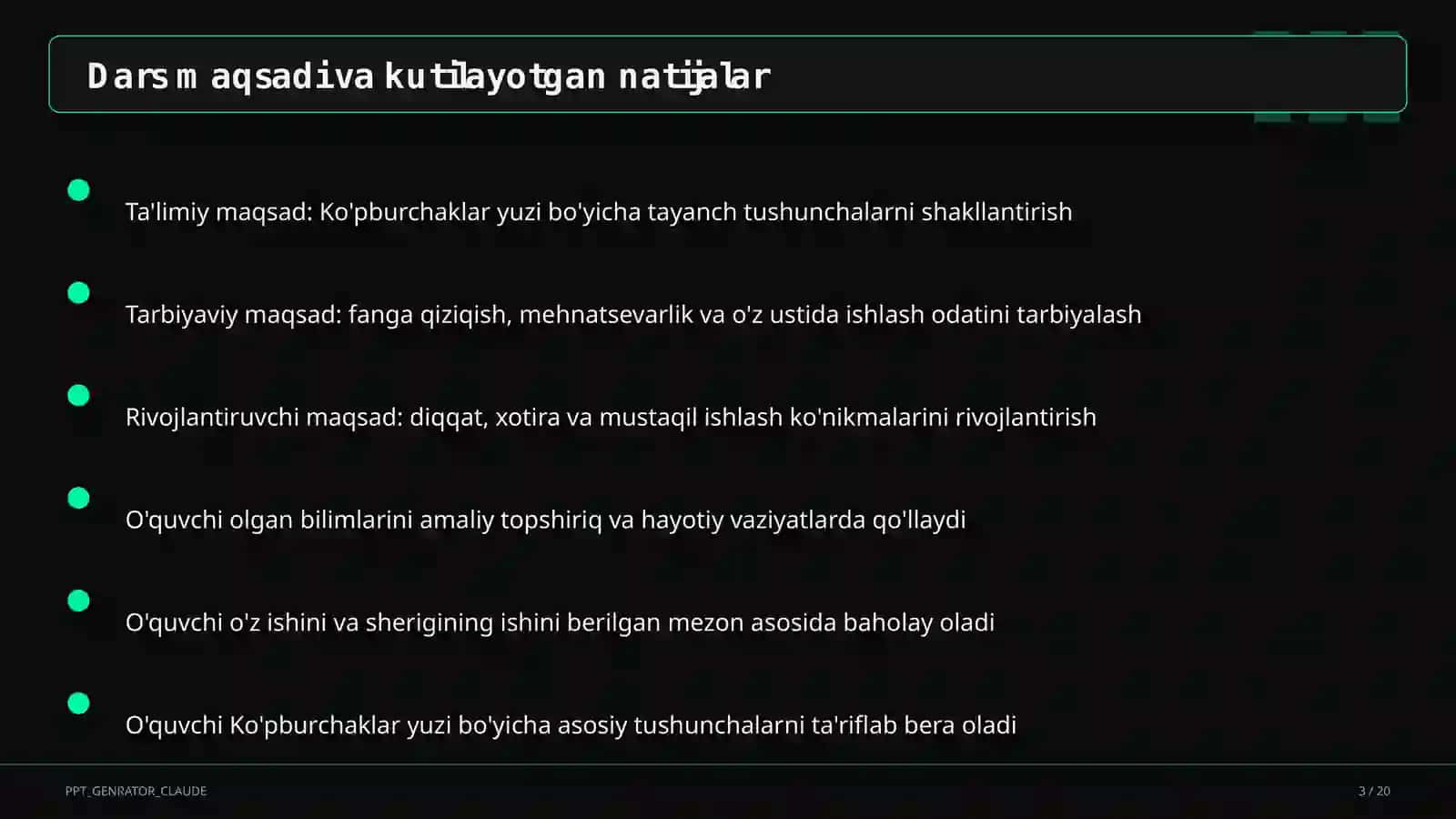 Ko'pburchaklar yuzi (8-sinf) 3