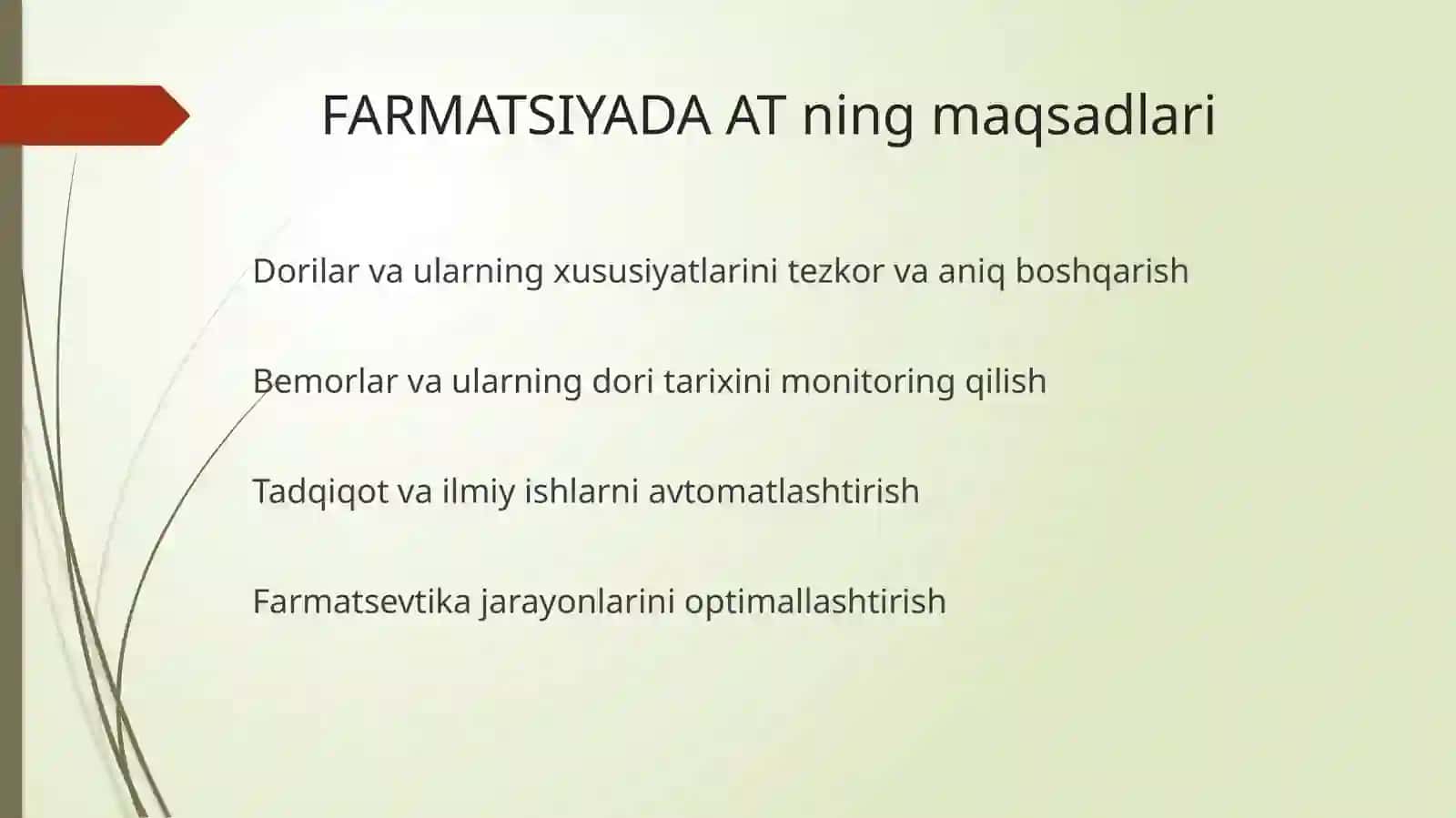 Farmatsiyada axborot va kompyuter texnologiyalarining maqsad va vazifalari 3