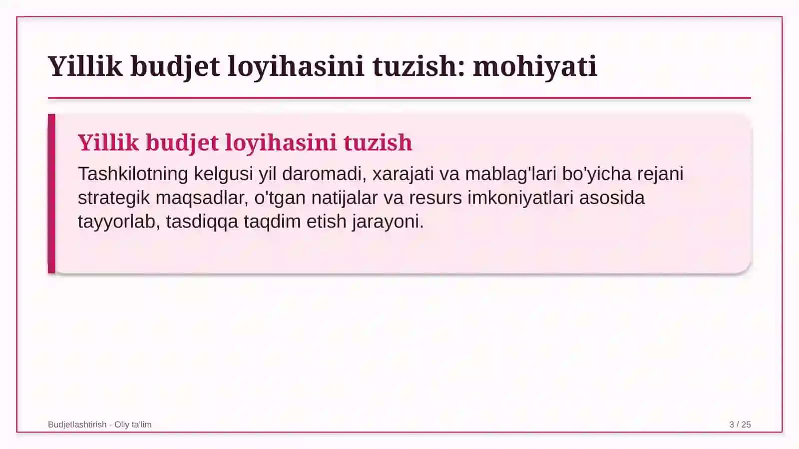 boshlang'ich ta'limda yillik budjet loyihasini tuzish 4725 3