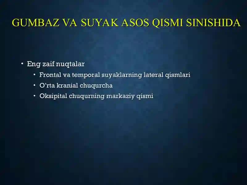 Bosh miya travmalari 3