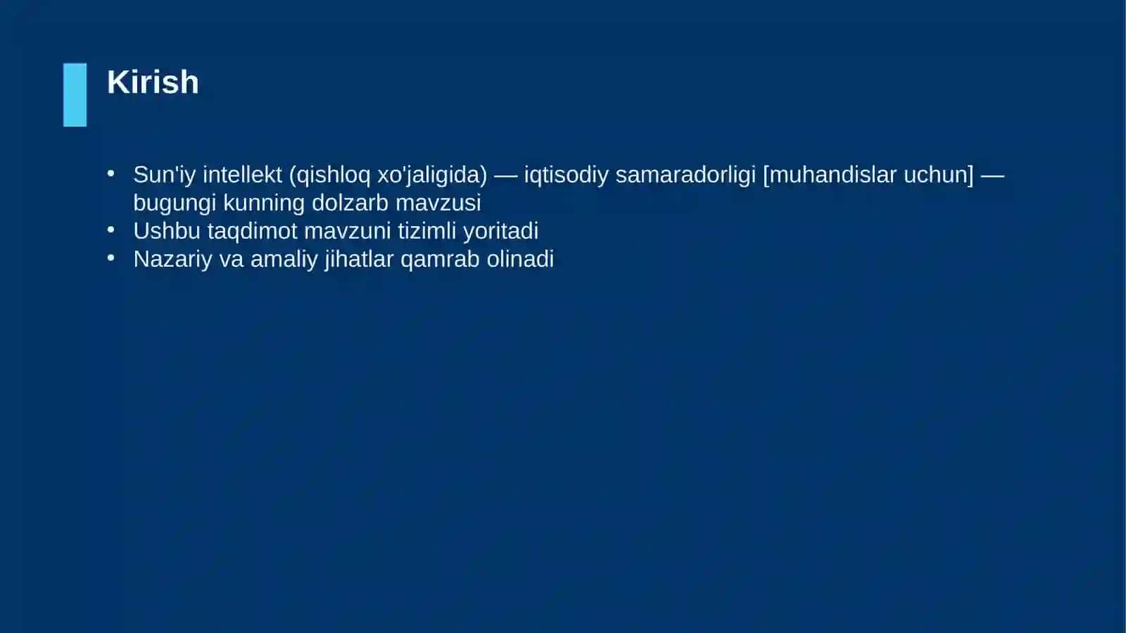 Sun'iy intellekt (qishloq xo'jaligida) - iqtisodiy samaradorligi [muhandislar uchun] 3