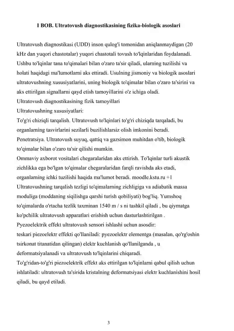 Ultratovush tashhisi qurilmalari ishlashining A, B, M, S va Doppler rejimlari 3