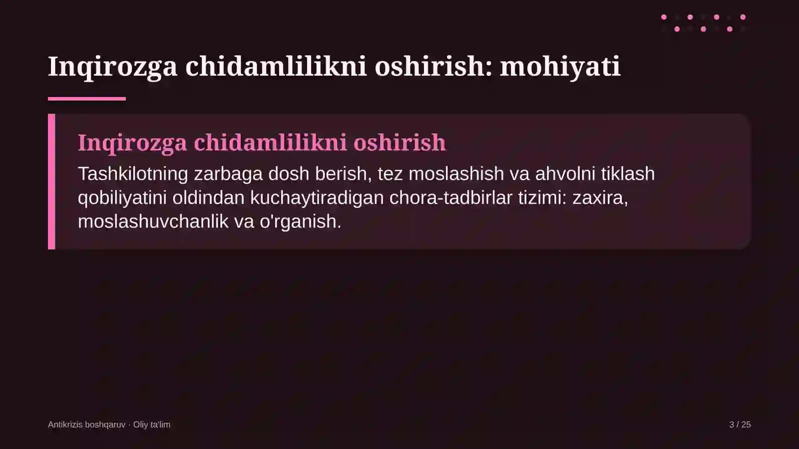 Gulchilikda inqirozga chidamlilikni oshirish 3