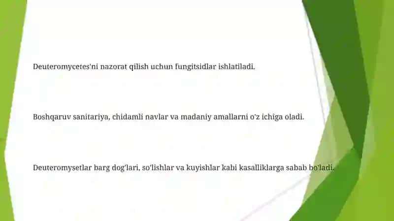 Deyteromitsetlar sinfi vakillarining o'simliklarda qo'zg'atadigan kasalliklari 3