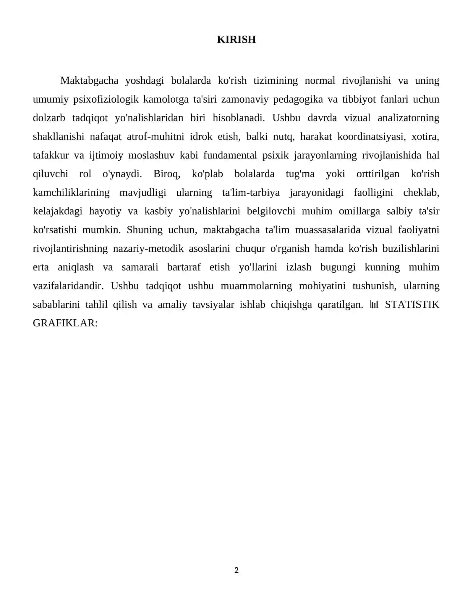 Maktabgacha yoshdagi bolalarda ko’rish kamchiliklari va ularni bartaraf etish metodlari. 3
