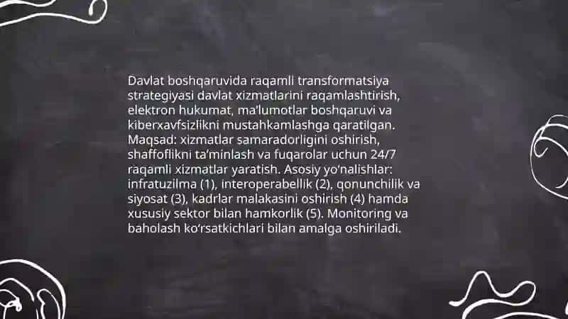 Davlat boshqaruvida raqamli transformatsiya strategiyasi 3