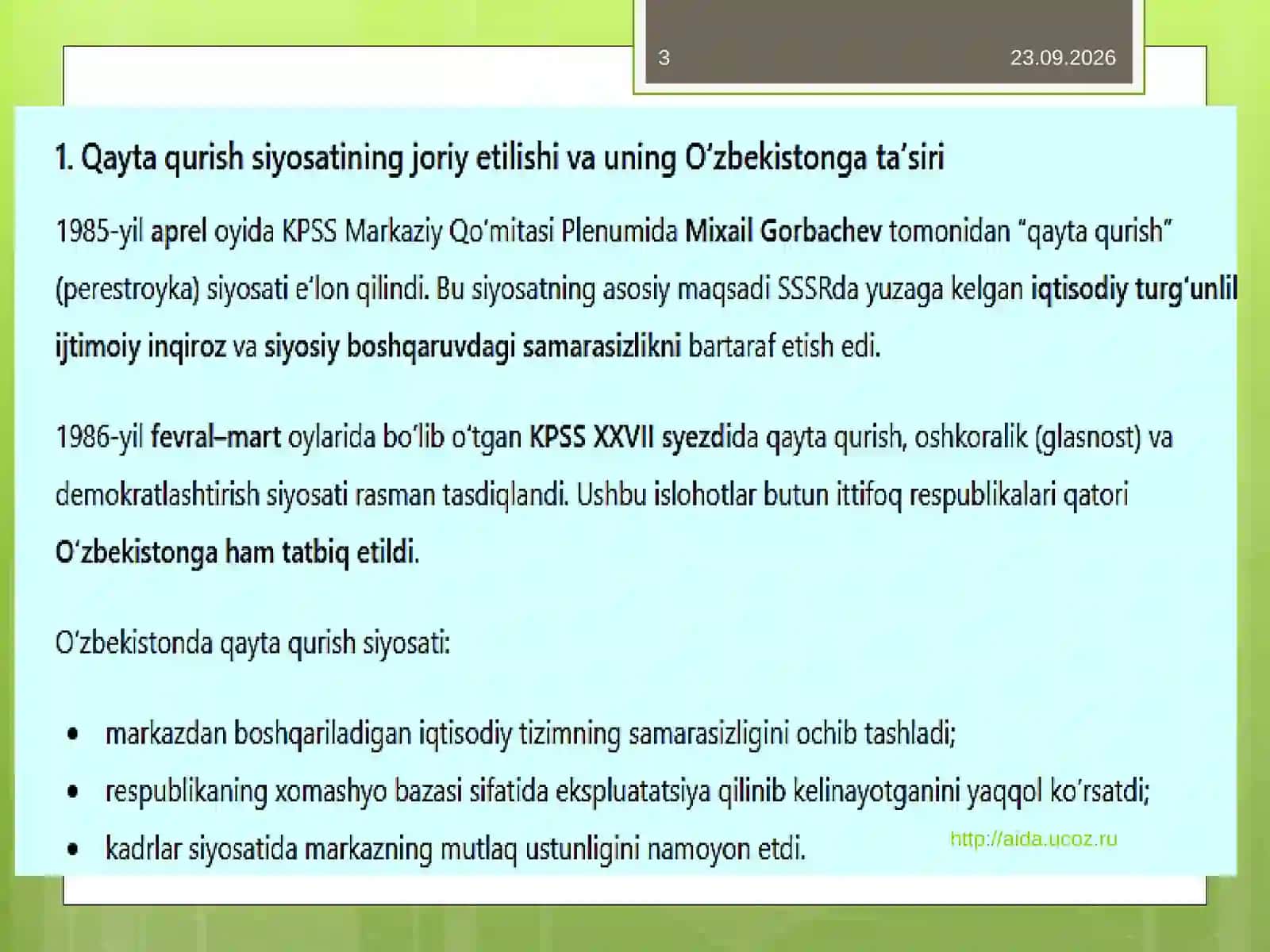 Qaytaqurishsiyosati 3