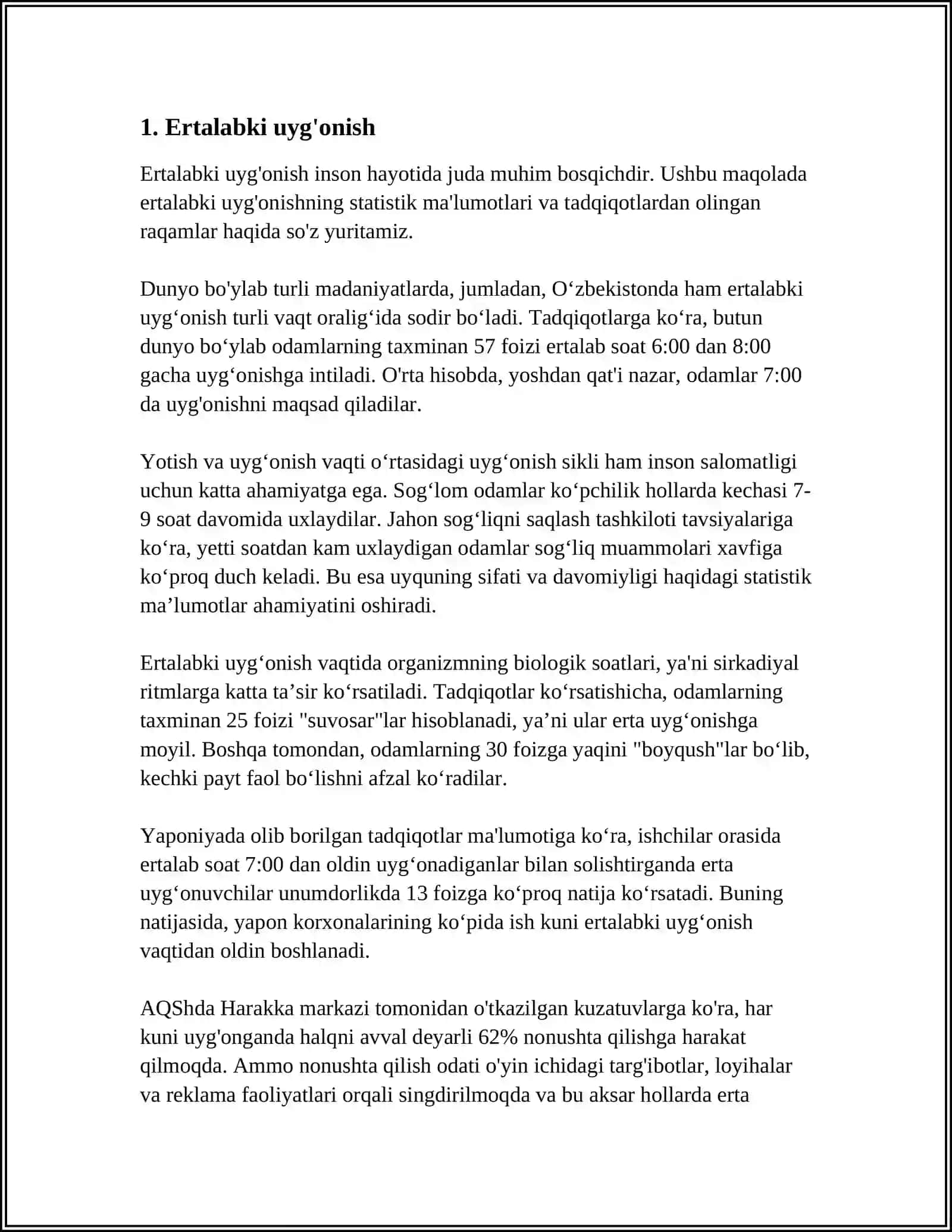 TURLI YOSHDAGI BOLALAR UCHUN KUN TARTIBI 3