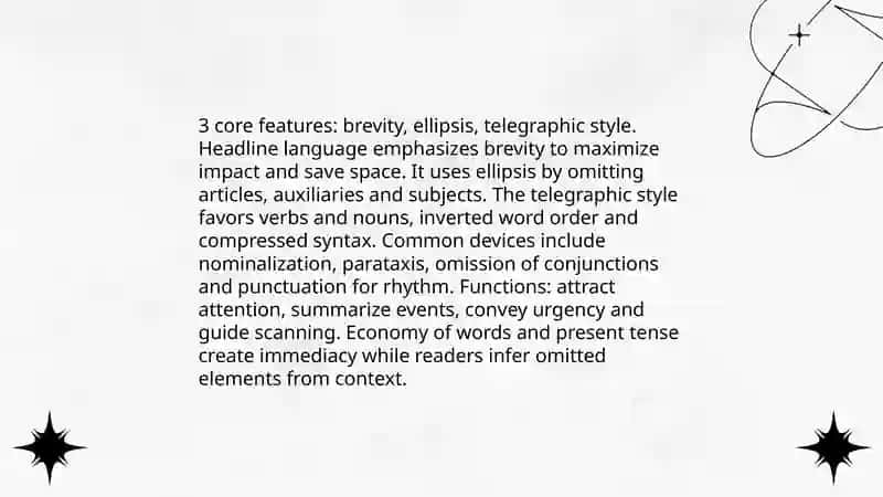The main linguistic peculiarities of the newspaper style 3