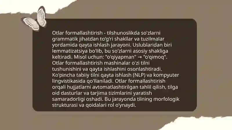 Otlar formallashtirish 3