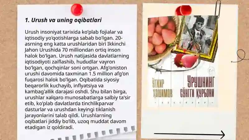 Ôtkir Hoshimov - "Urushning sônggi qurboni " 3