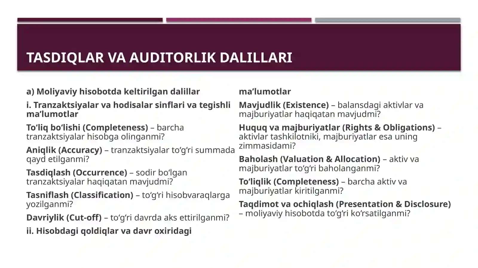 Audit dalillari 3