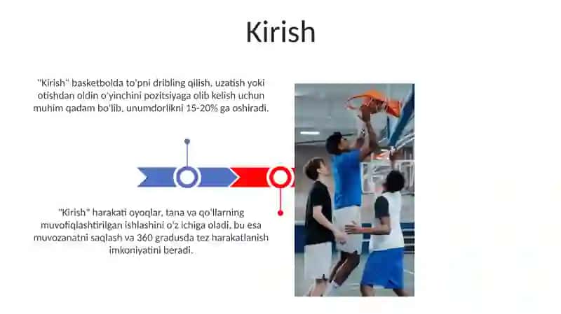 Basketbol oʻyinida harakatlanish texnikasini oʻrgatish 3