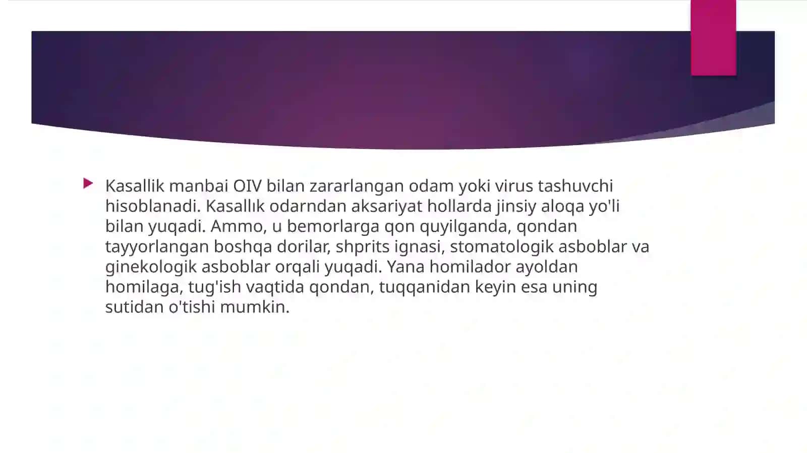 OITS (Ottirilgan Immunitet Tanqisligisindromi) 3