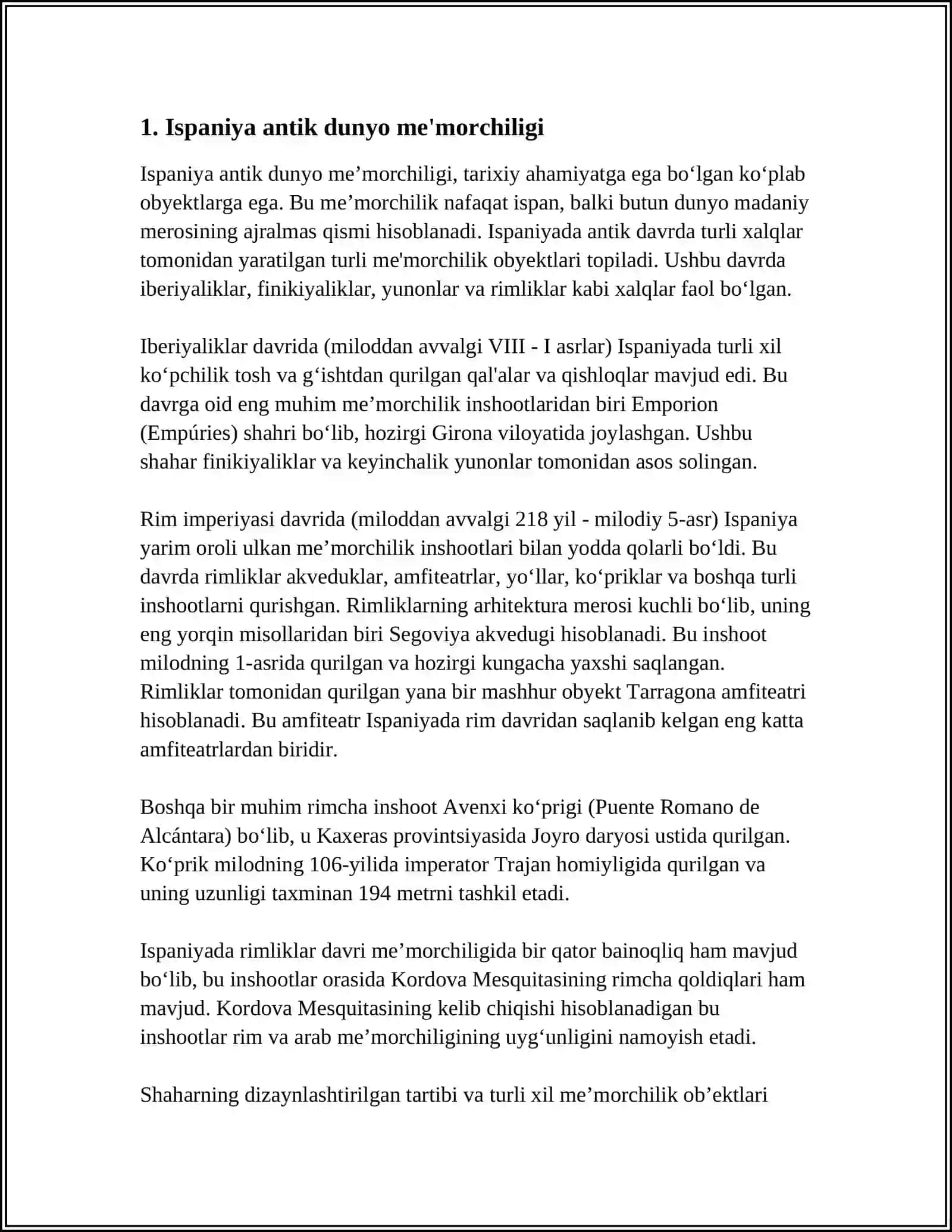 ISPANIYA ANTIK DUNYO HAYKALTAROSHLIGI 3