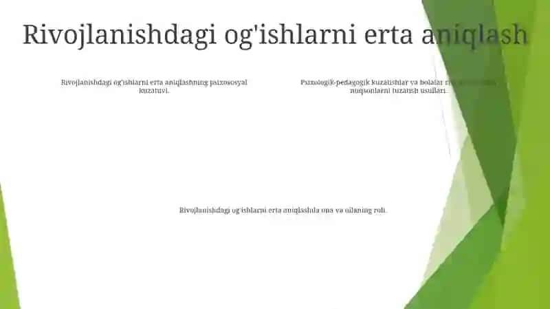 Psixologik A Pedagogik Kuzatishlar Va Bolalar Rivojlanishida Og'Ishlarni Korreksiyalash Usullari 3