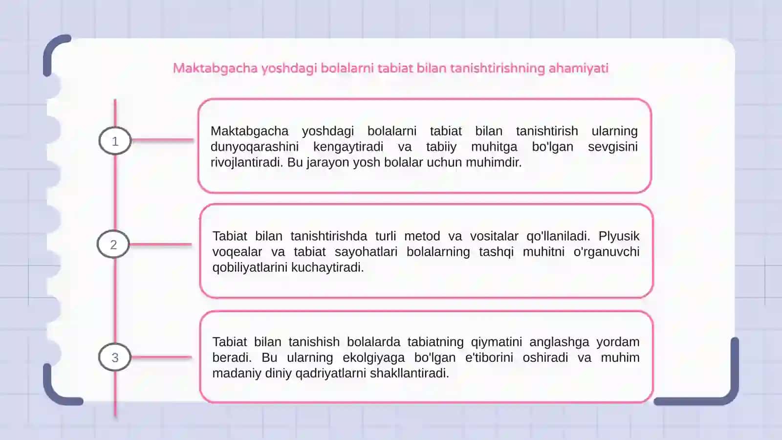 Maktabgacha yoshdagi bolalarni tabiat bilan tanishtirish vazifalari va metod vositalari 3