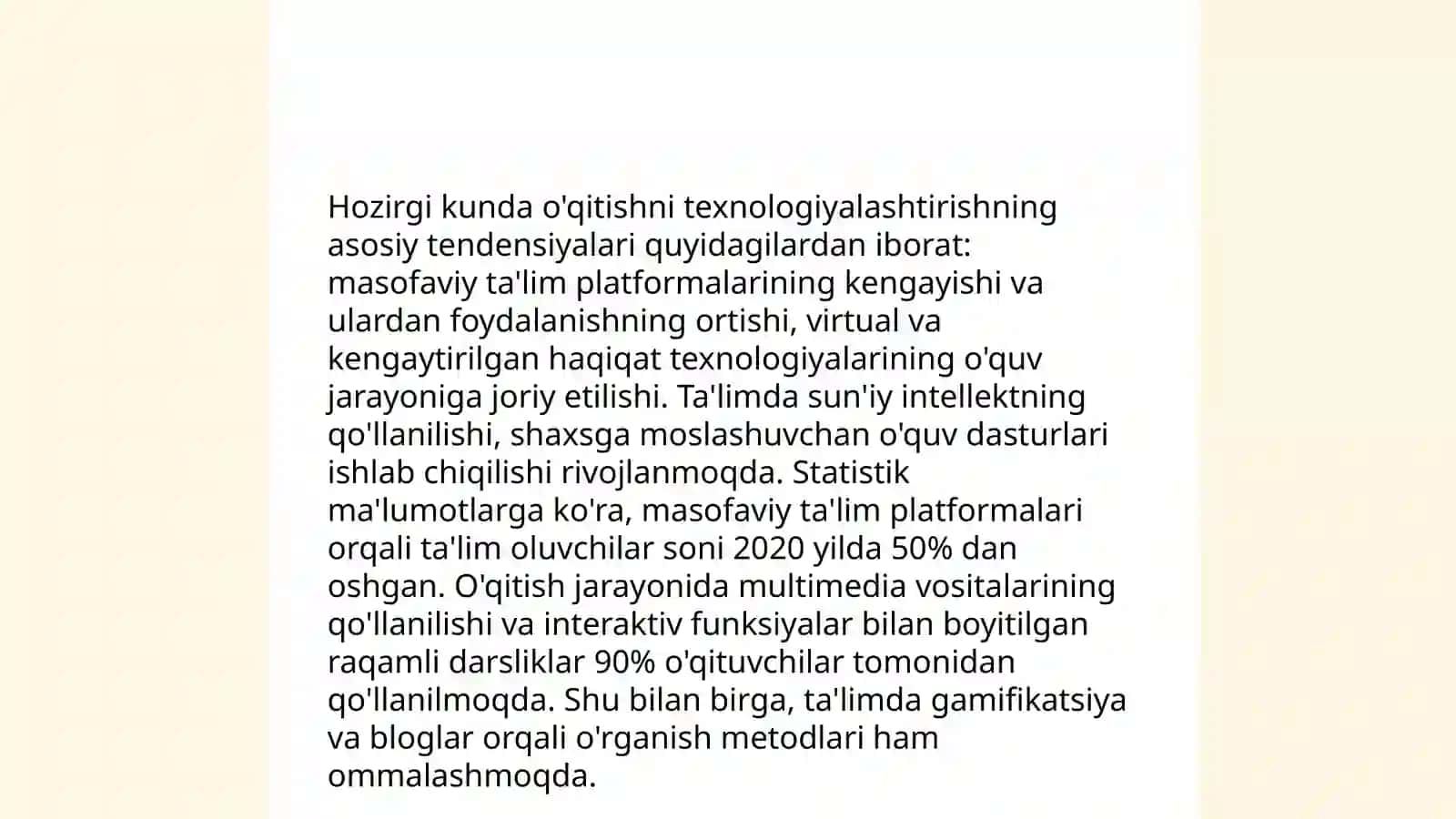 O'qitishni texnologiyalashtirishda metod va vositalar 3