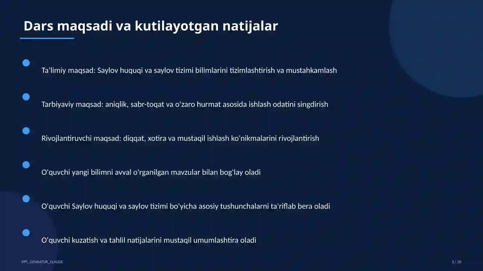 Saylov huquqi va saylov tizimi (10-sinf) 3