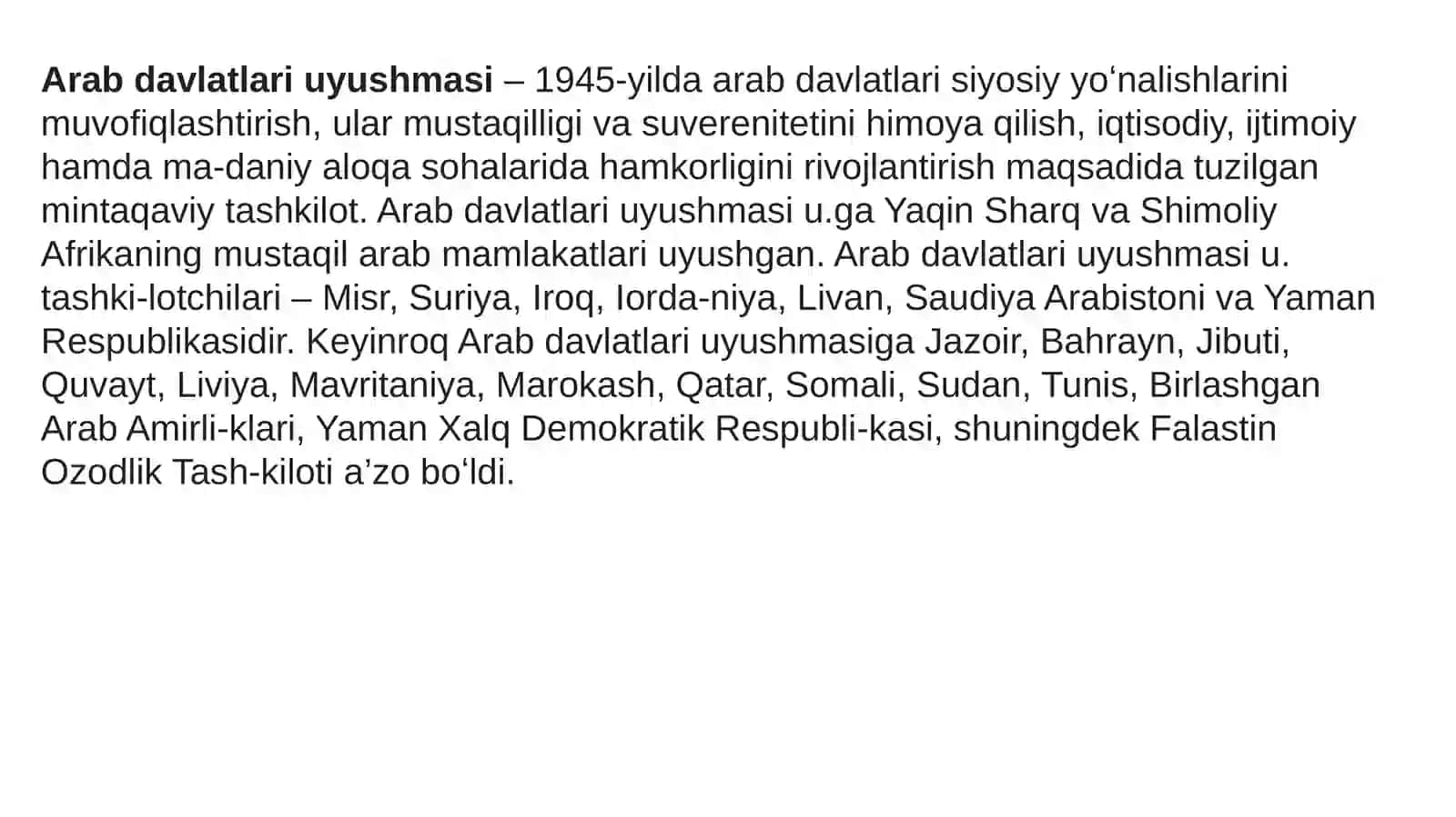 1945-2015-yillarda Arab davlatlari 3