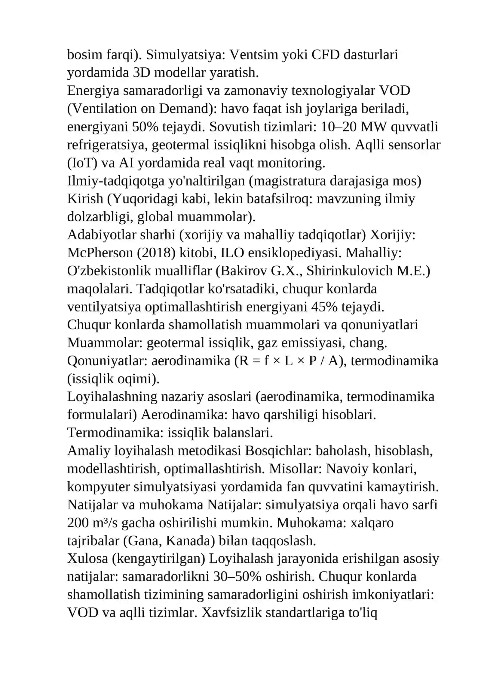 Konchilik sanoatida dolzarb konlarda shamollatish tizimi 3