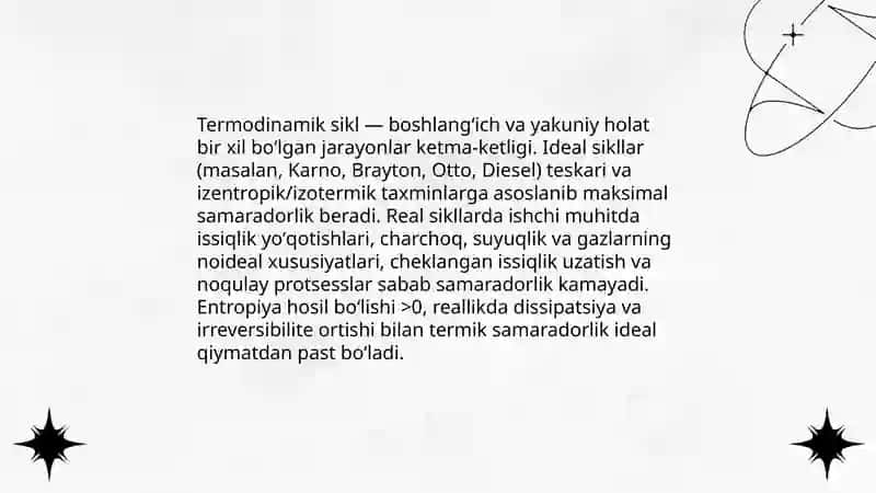 Sikl. Isitish va sovitish mashinlari 3