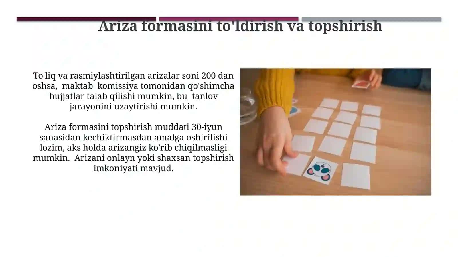 Maktabgacha taʼlim muassasalarida applikatsiya mashgʻulotlari 3