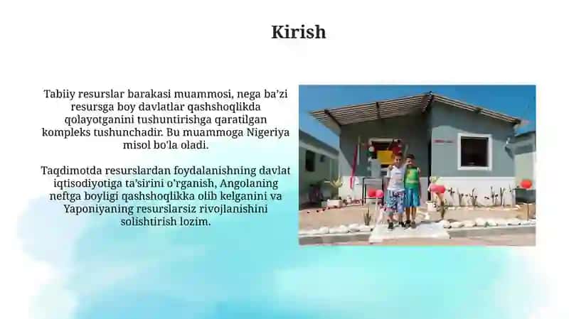 Tabiiy boyliklar: nega ba'zilar rivojlanib, ba'zilar qashshoqlikkabotmoqda? 3