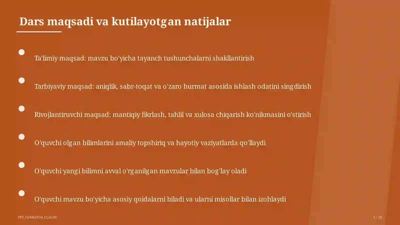 Chidamlilikni rivojlantirish: uzoq masofaga yugurish (7-sinf) 3