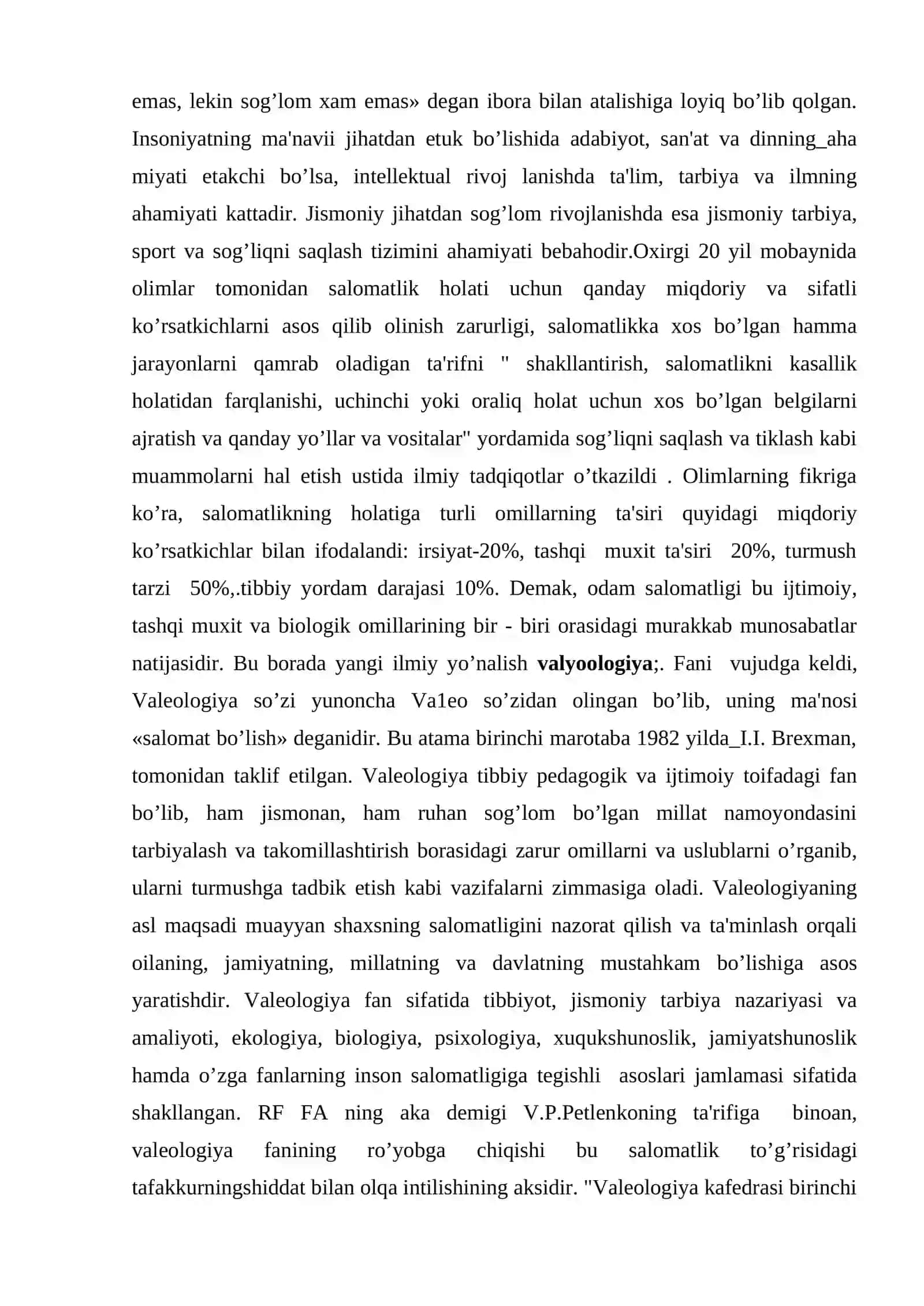 Valeologiya fani haqida ma'lumot 3