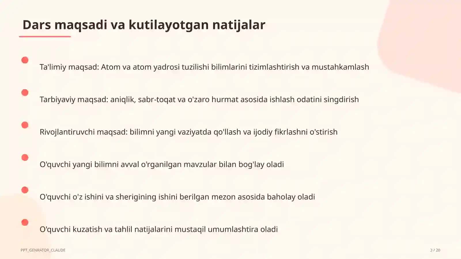 Atom va atom yadrosi tuzilishi (11-sinf) 3