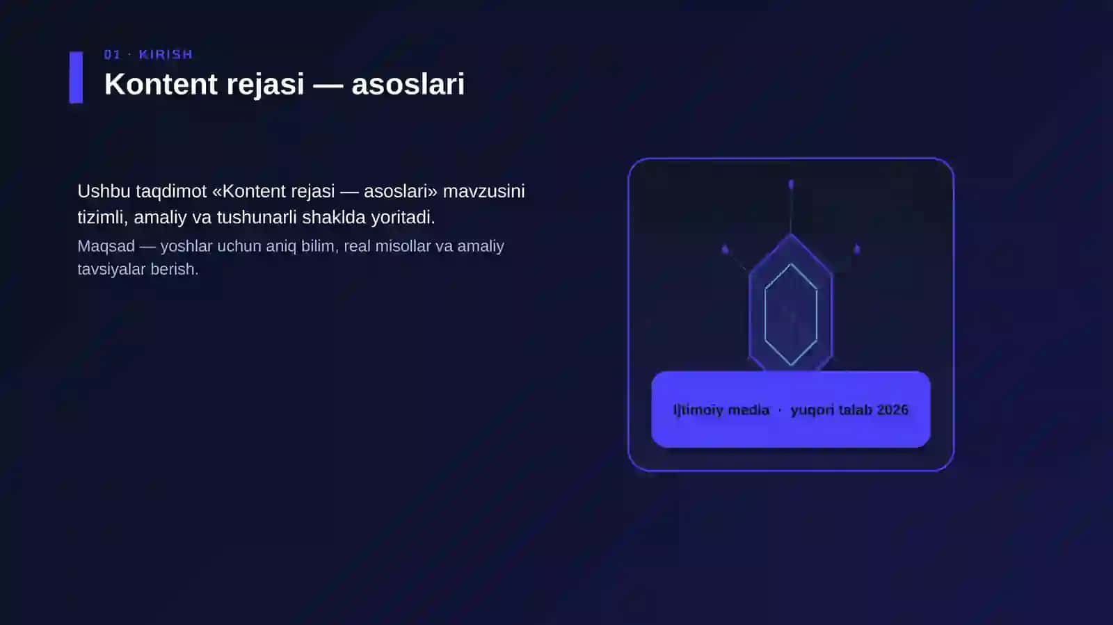 Kontent rejasi — asoslari 3