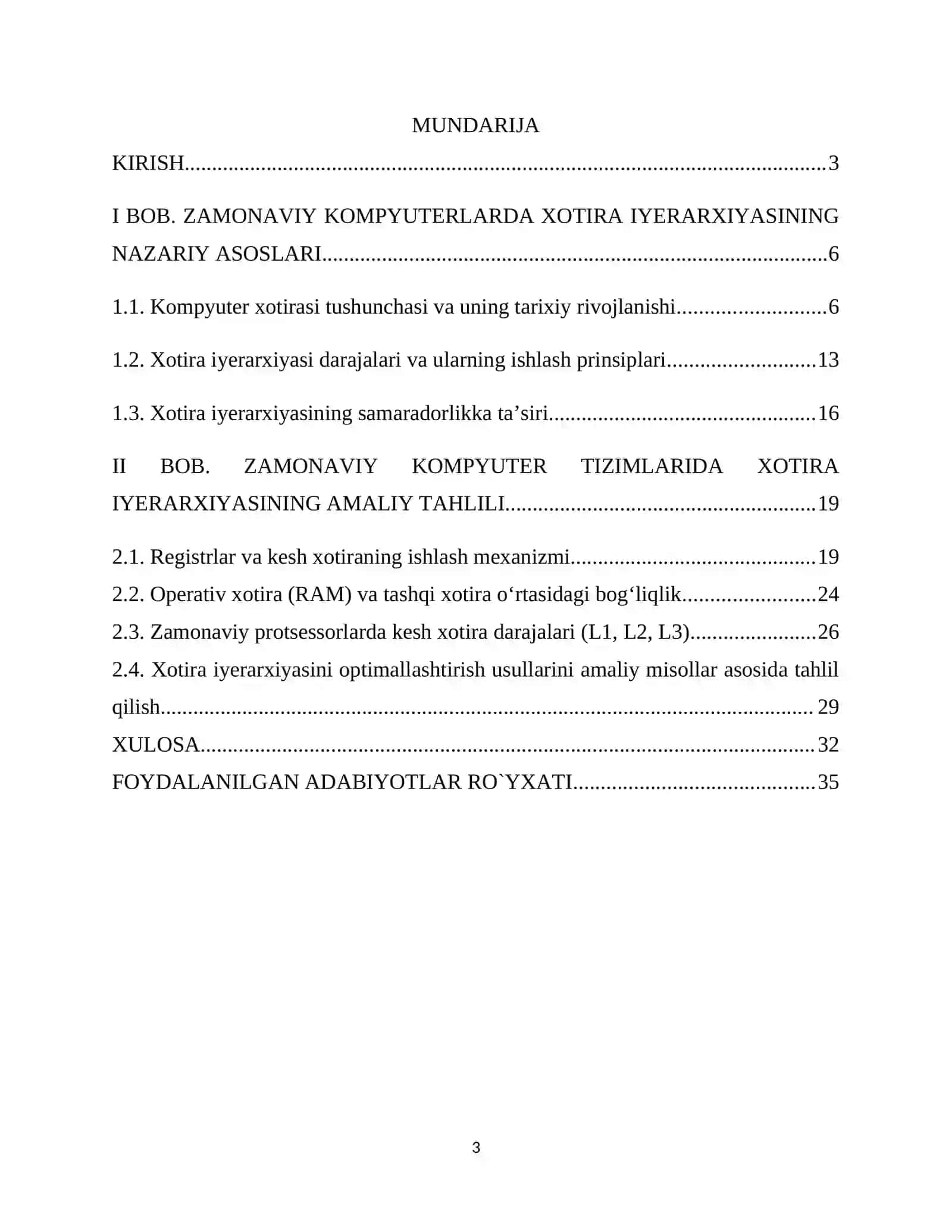 ZAMONAVIY KOMPYUTERLARDA XOTIRA IYERARXARIYASI 3