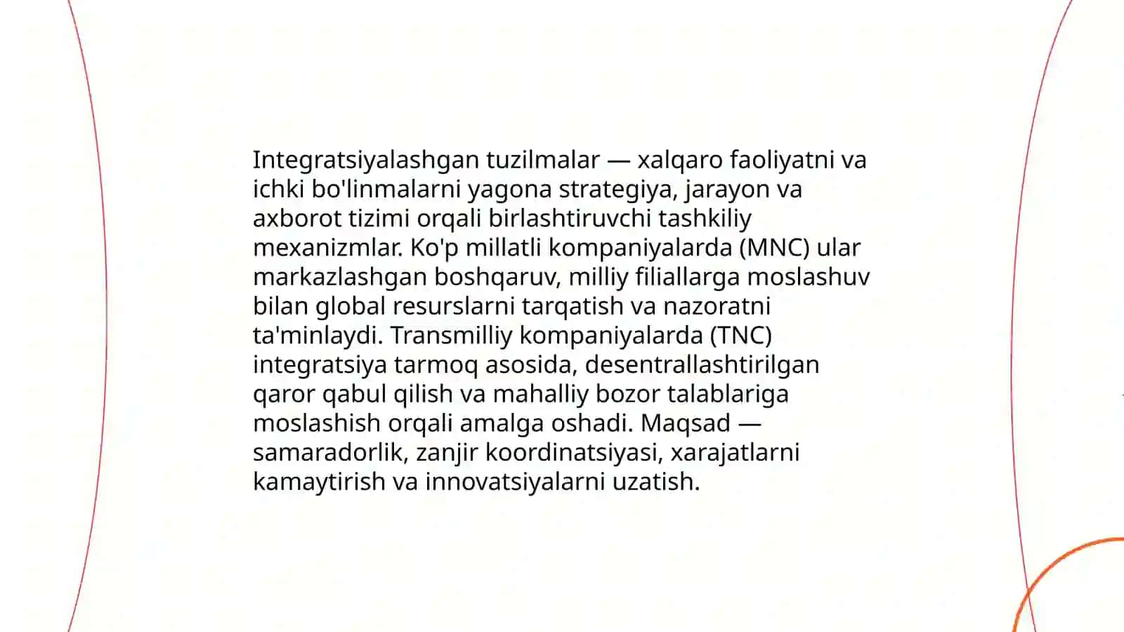 Xalqaro biznesda ingegrallashgan tuzilmalar: ko'p millatli va transmilliy kompaniyalar 3