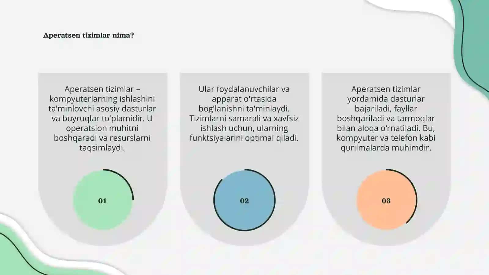Aperatsen tizimlar haqida 3