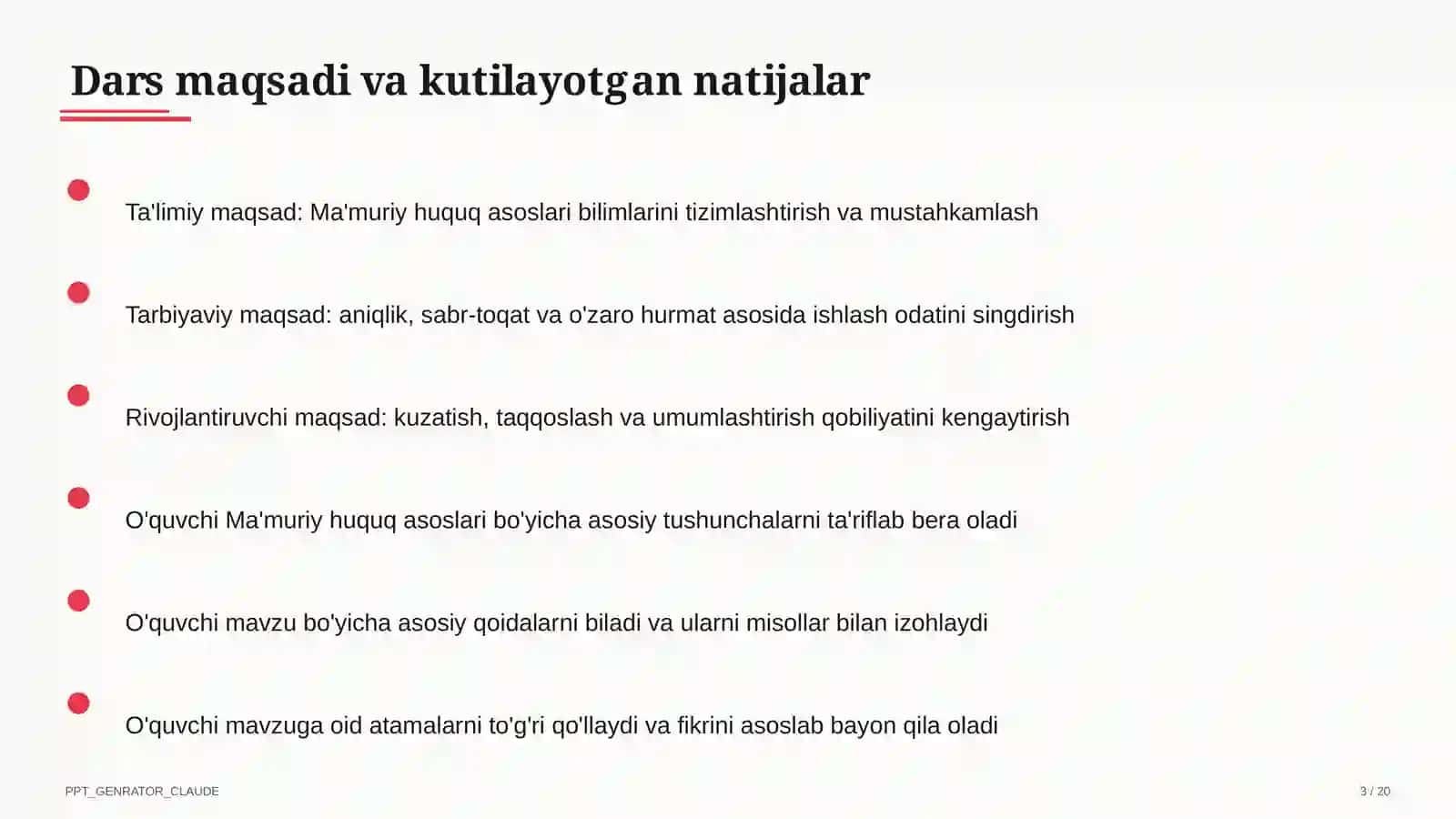 Ma'muriy huquq asoslari (10-sinf) 3