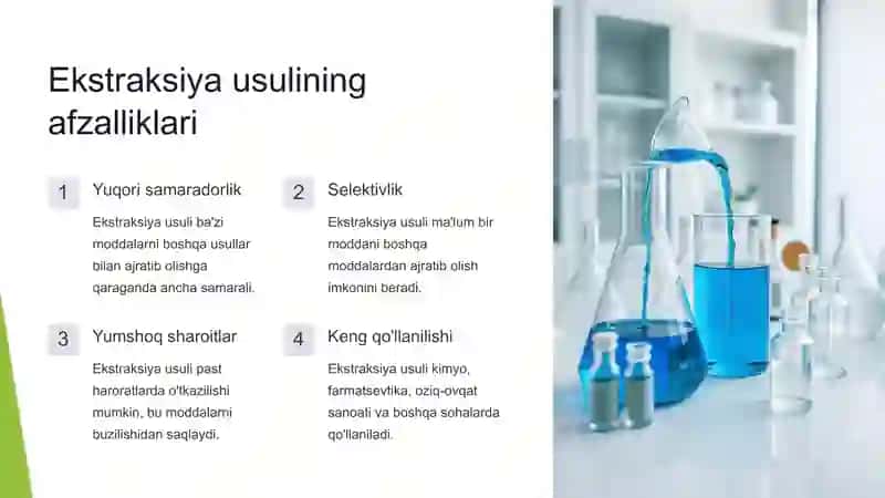 Moddalarni ajratishning ekstratsiya usuli 3