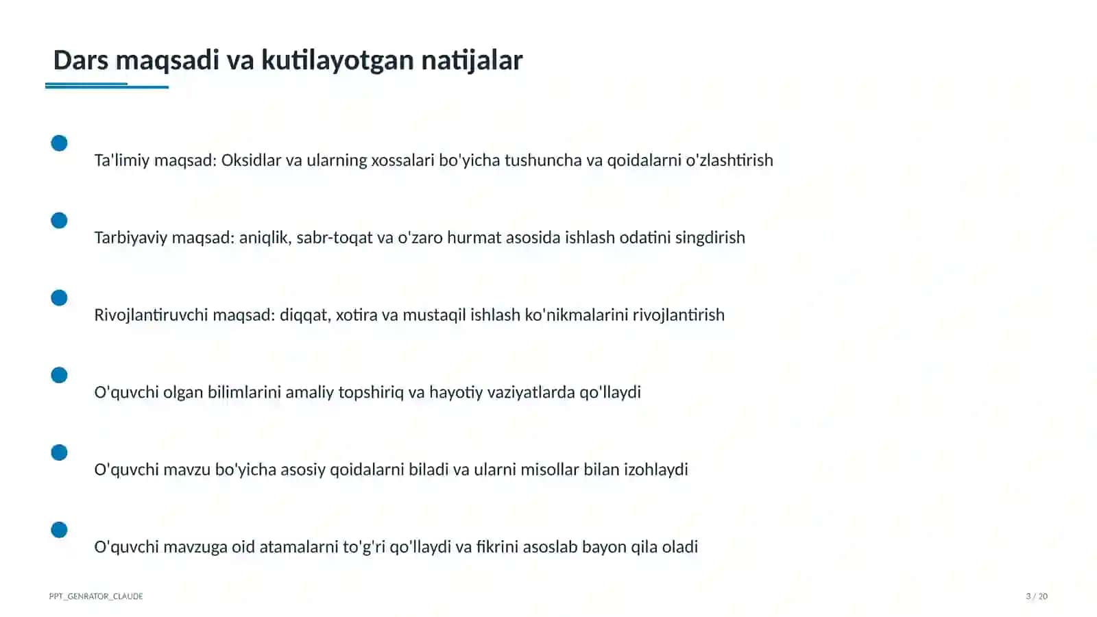 Oksidlar va ularning xossalari (8-sinf) 3