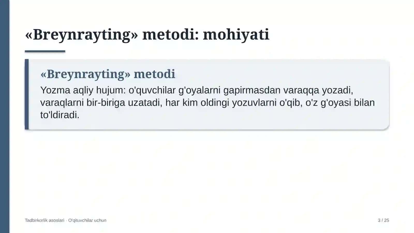 tadbirkorlik asoslari darslarida breynrayting metodidan foydalanish 5069 3