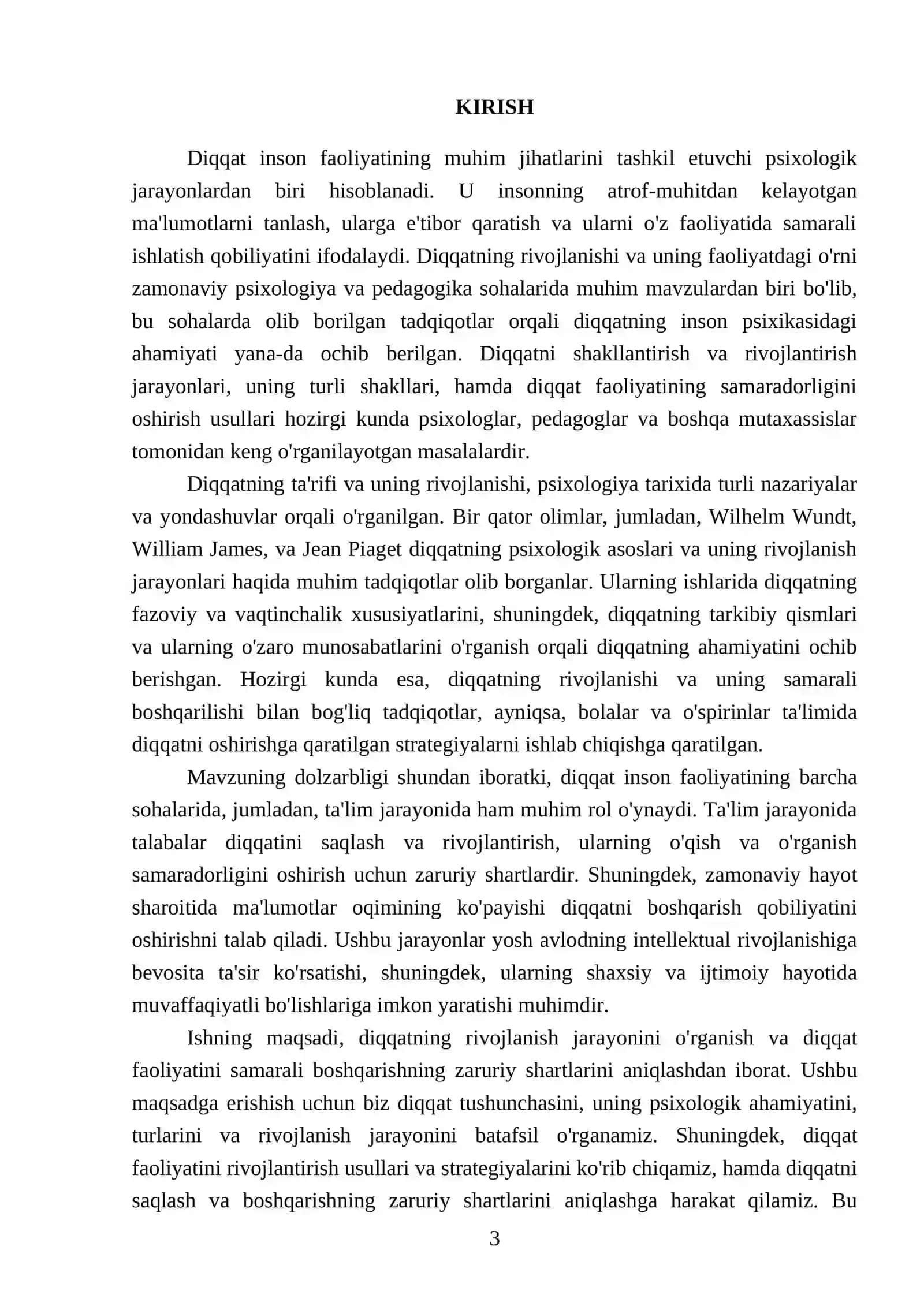 Diqqatning rivojlanishi va diqqat faoliyatining zaruriy sharti 3
