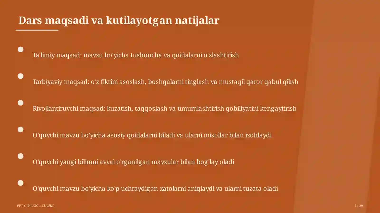Dolzarb mavzular — maktab va o'qituvchilar (2026) — metodik birlashma uchun 3