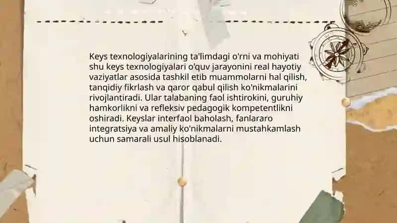 Pedagogik kompetentlikni shakllantirishda keys texnologiyalariga kirish: keyslarni ishlab chiqish qoidalari 3