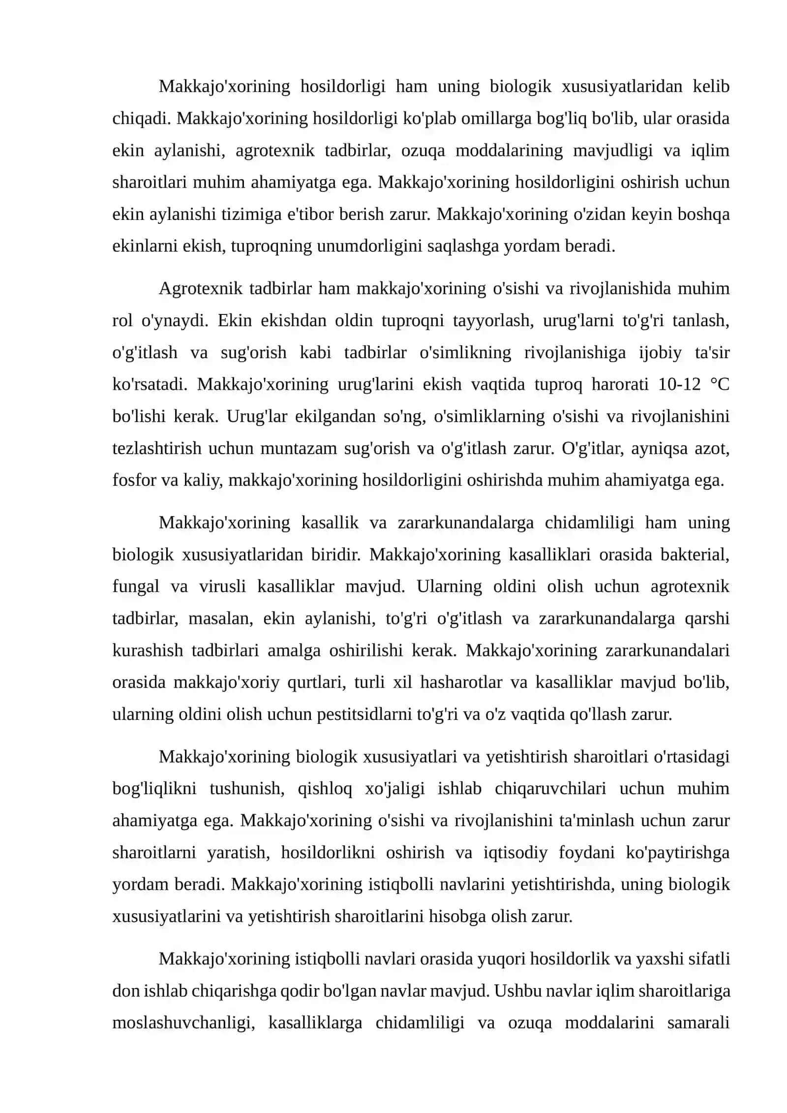 Mamlakatimizda yetishtirilayorgan makkajo'xorining istiqbollik navlari. 3